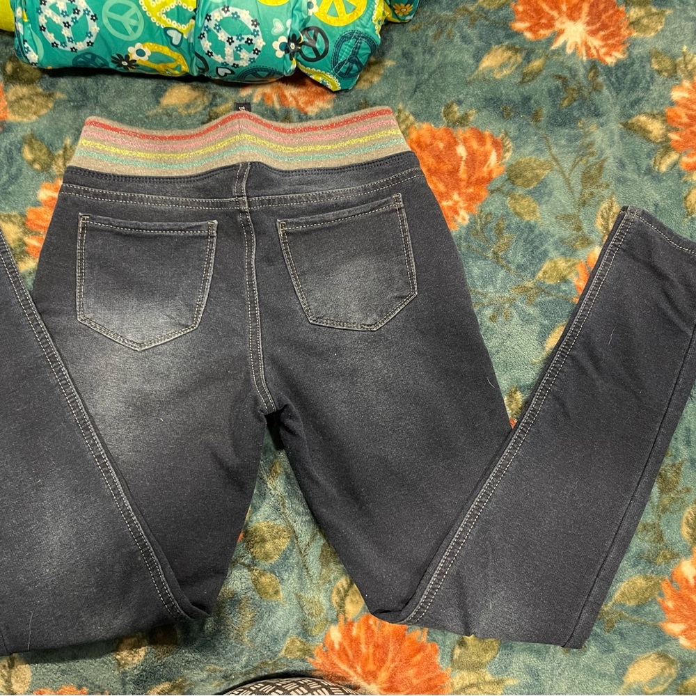 Girls Stretchy jeans with tie string